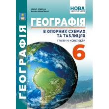 Географія в опорних схемах та таблицях, графічні конспекти уроків для учнів. 6 клас.  Кобернік